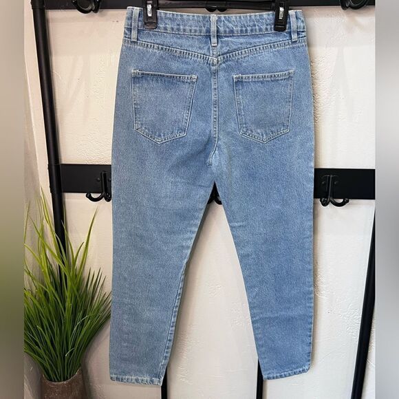 Cotton On the boyfriend jeans patch work light denim size 4 - Picture 4 of 16
